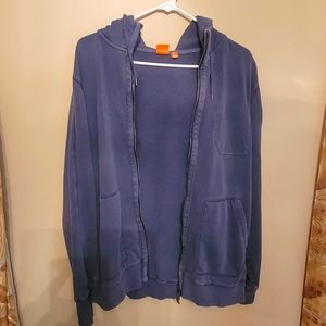 Boss Orange Blue Zip Hoodie (Large)